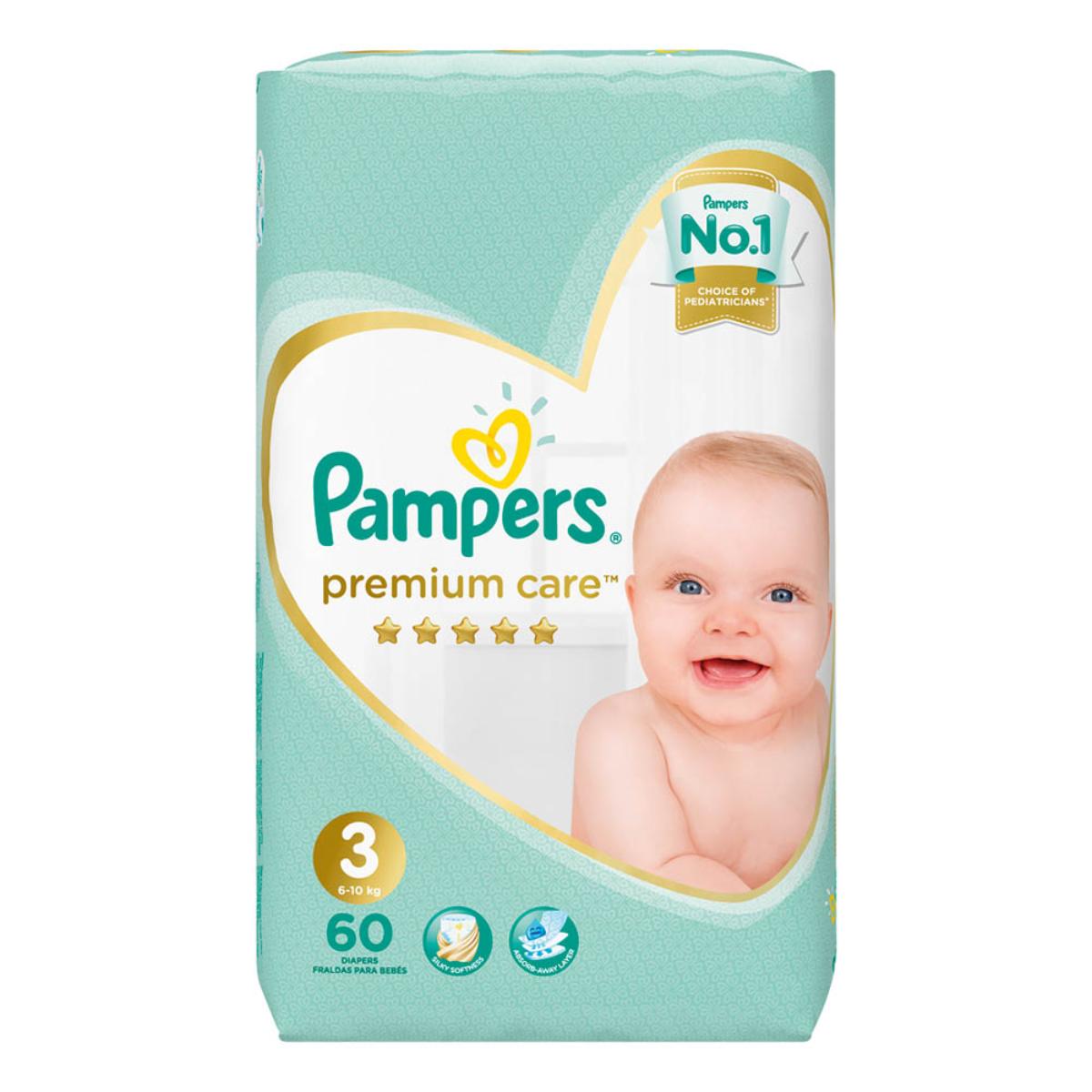 Pampers Premium Care Size 3 Vp 60 s 65038 Baby City