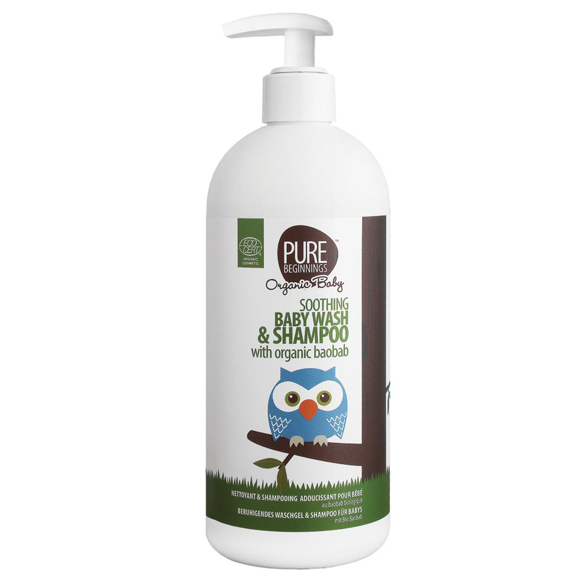 Pure Beginnings Soothing Baby Wash Shampoo 500ml Organic Baobab
