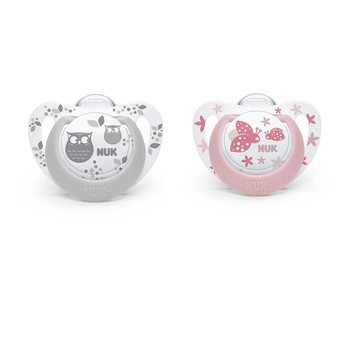 Nuk Soother Silicone Genius Girl 2 Pack Size 3