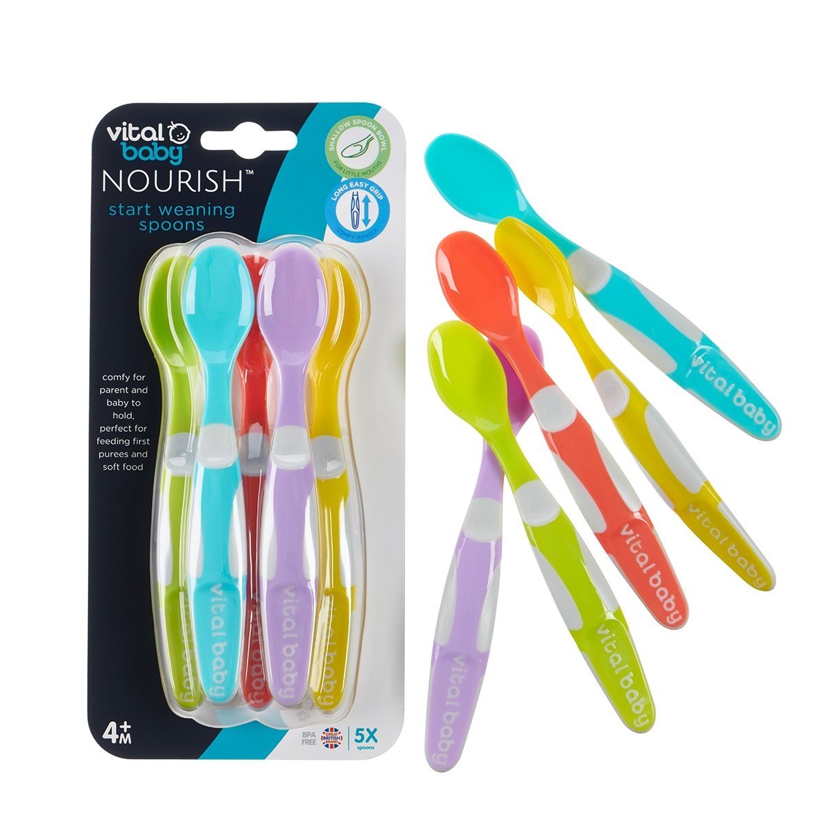 Vital Baby Nourish Start Weaning Spoons 5pack - 287648