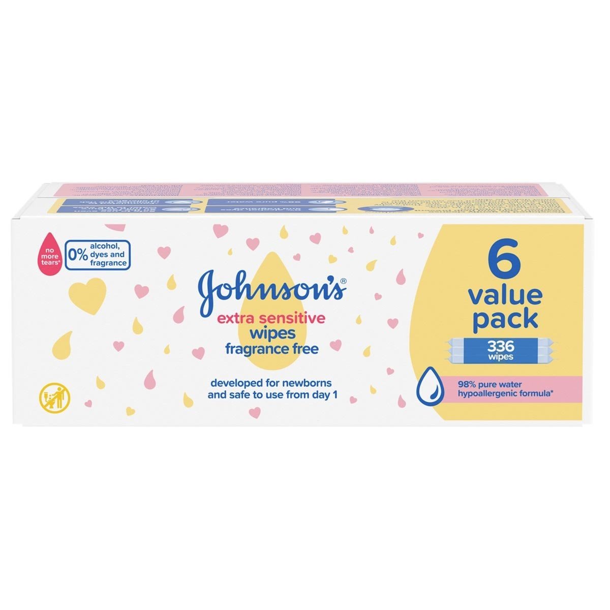 Johnson's baby wipes 6 pack discount