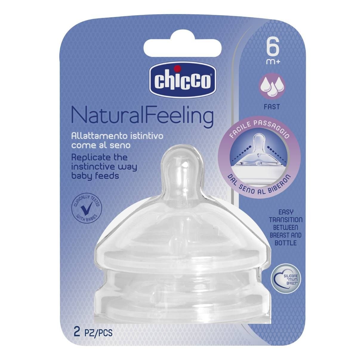 Chicco Natural Feeling Teat 6m+ - 302889