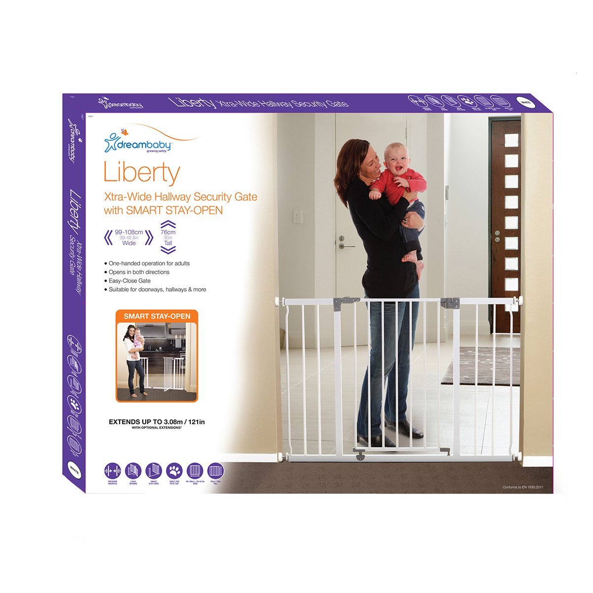 Dreambaby Liberty Hallway Gate Wht