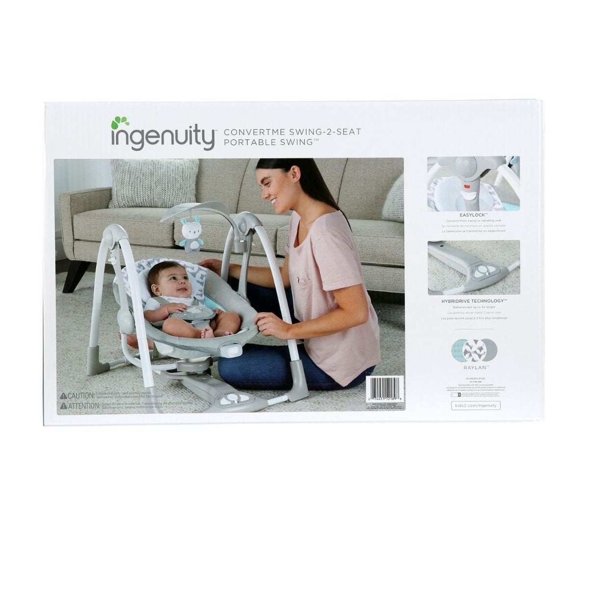 Ingenuity Convertme Swing-2-seat Portable Swing 0-9kg - Raylan - 305113
