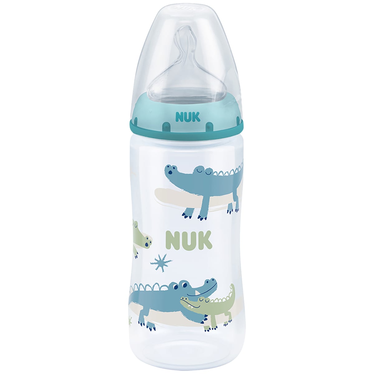 Nuk Temperature Control Bottle 300ml with Size 2 Silicone Teat 6-18m - Boy