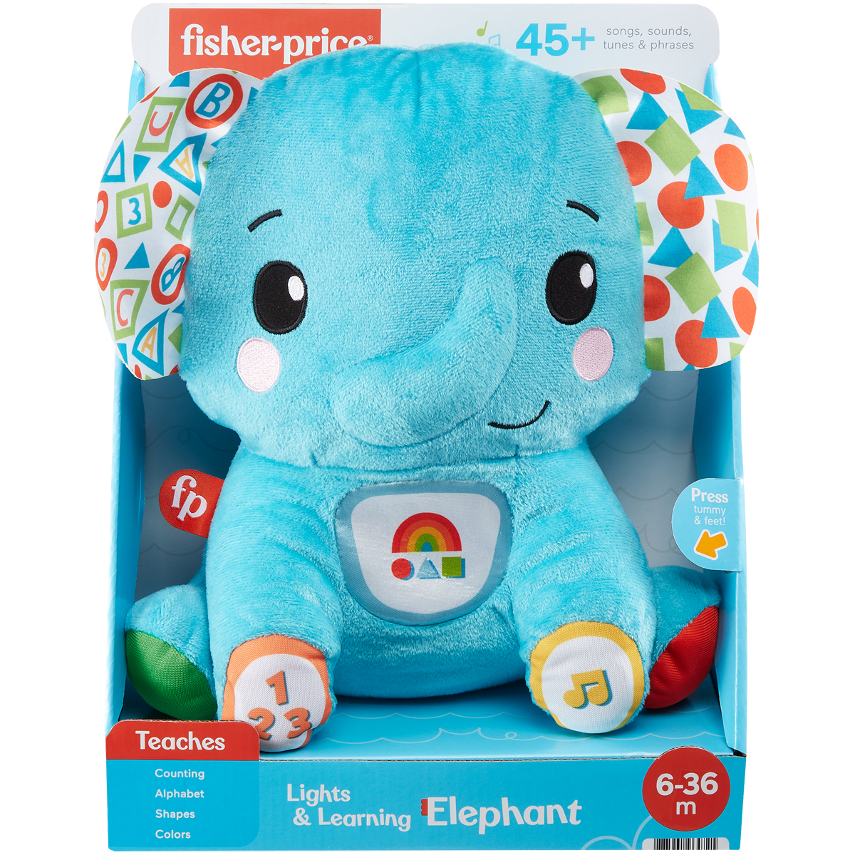 Fisher Price Lights And Learning Elephant Musical Plush Toy