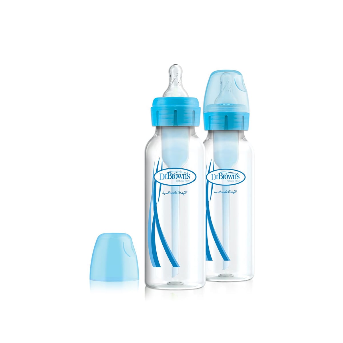 Dr Brown's Narrow Neck Options+ Bottle 250ml, Blue, 2-pack
