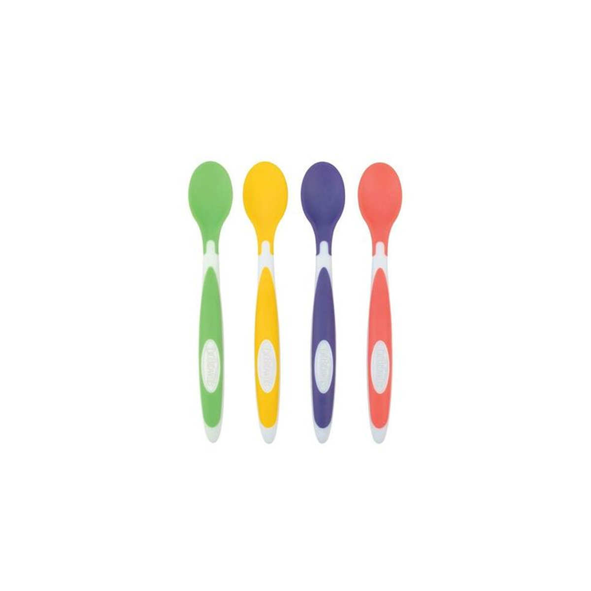 Dr Brown's Soft-Tip Spoon, 4-Pack (Yellow, Green, Purple, Red)