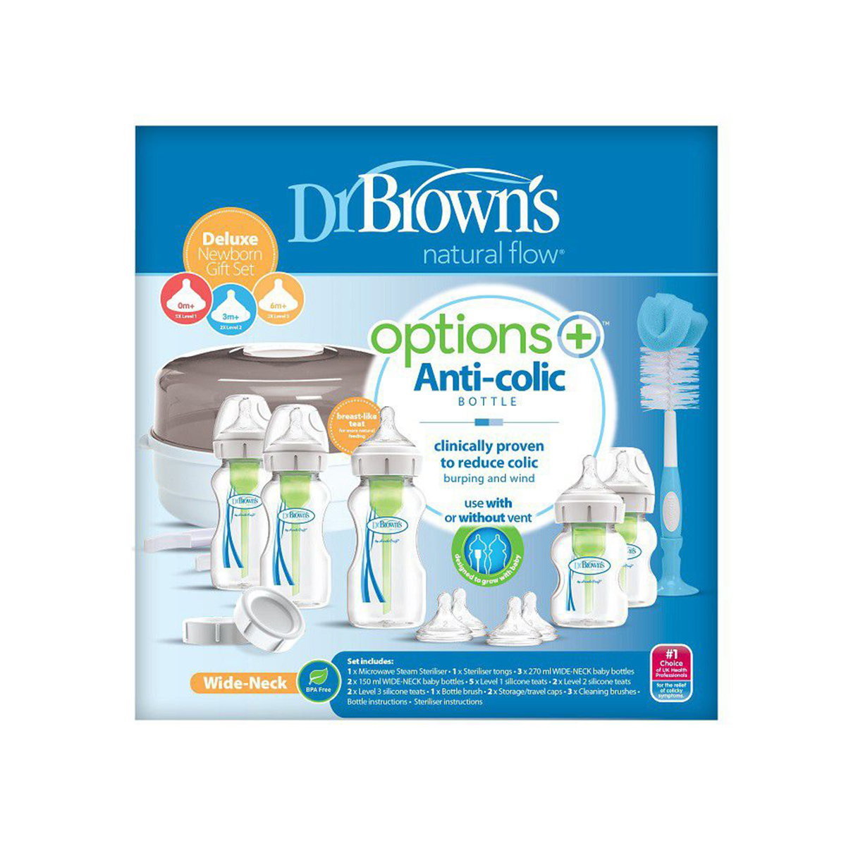 Dr Brown's Delux New BORN Options+ GIFT SET