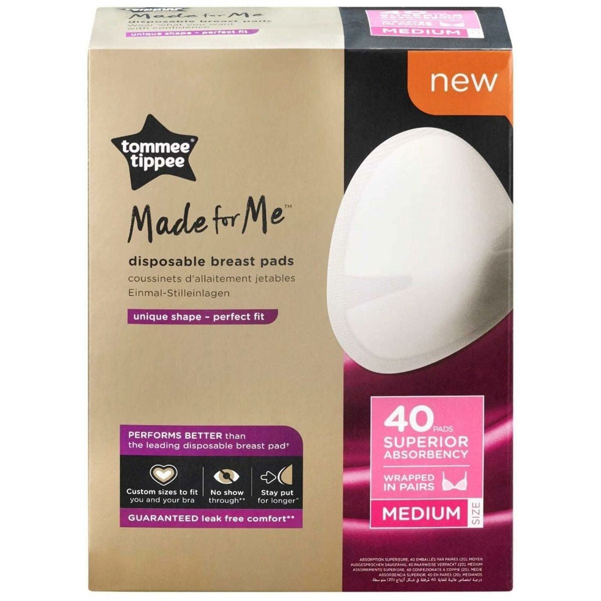Tommee Tippee Made for Me Breast Pads Medium X 40 - 330677