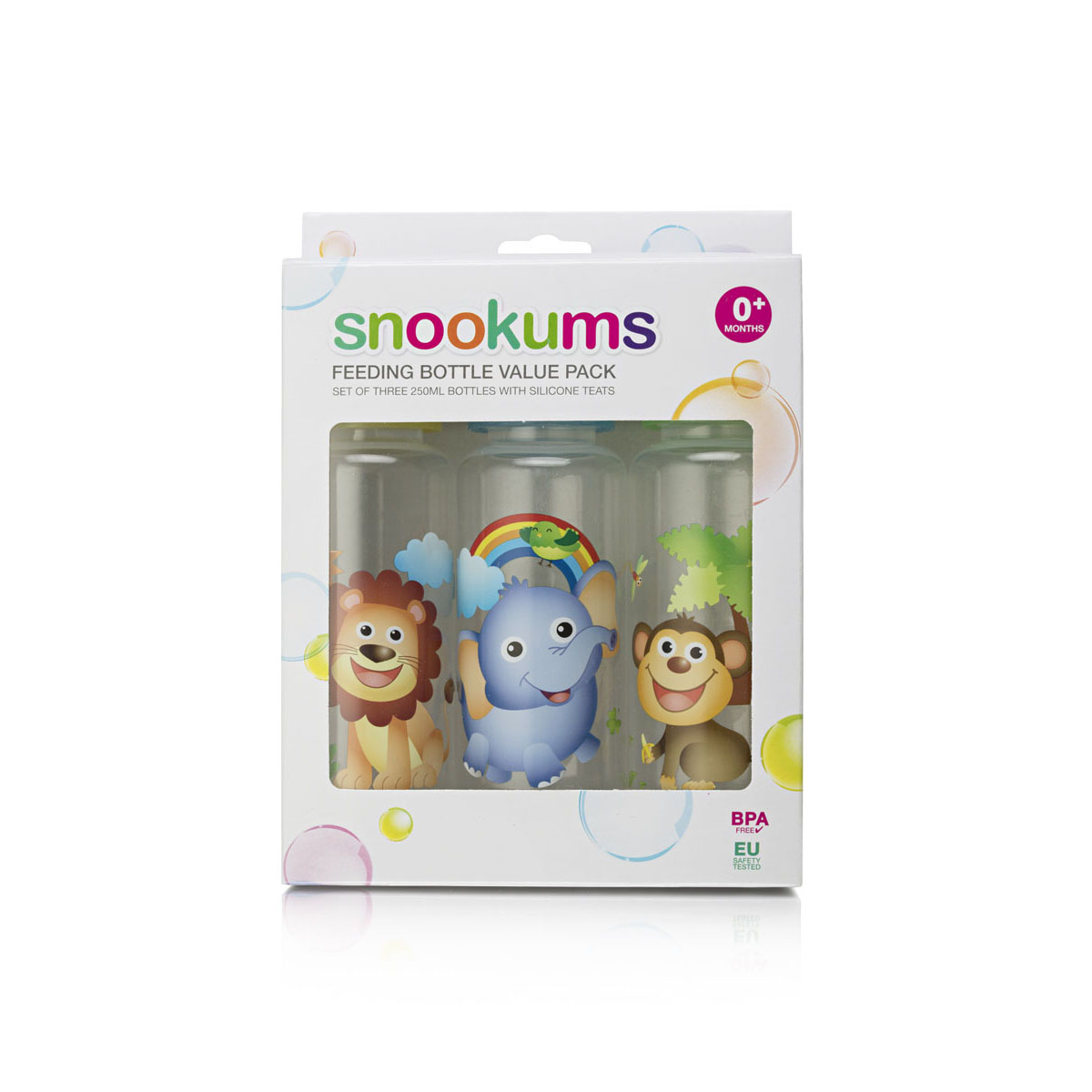 Snookums 250Ml Bottle 3-Pack Silicone Teat