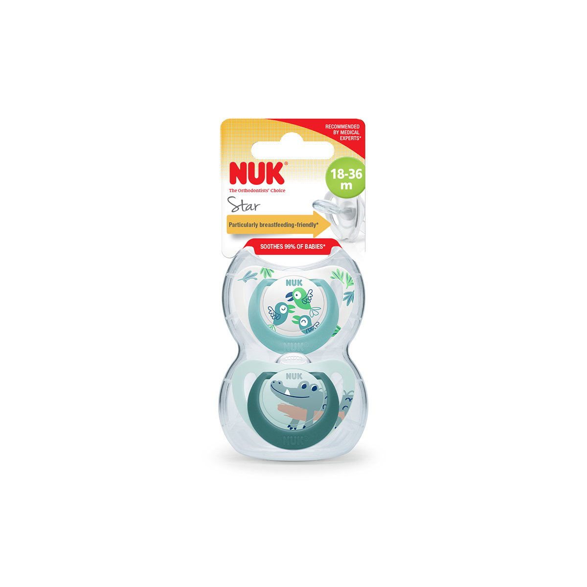 Nuk Soother Silicone Genius Boy 2 Pack Size 3