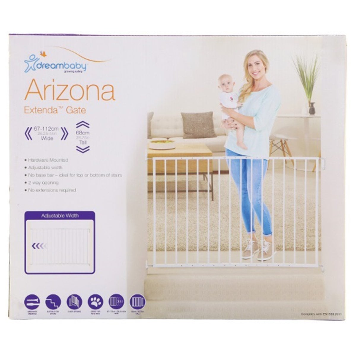 Dreambaby Arizona Extenda Gate Wht - 304891