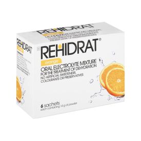 Rehidrat, Oral Electrolyte Mixture, Orange, 14g X 6 Sachets - 4522