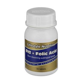 Lifestyle Vitamin B12 + Folic Acid 60 Tablets - 25374