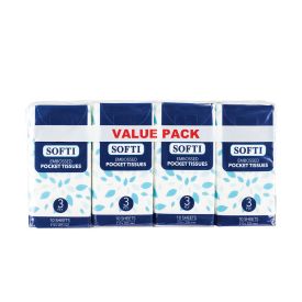 Softi Tissues 3 Ply 10's 6+2 Packs - 36124