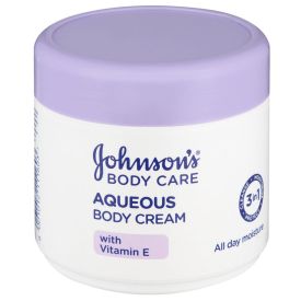 Johnsons Aqueous Body Cream Body Care 24 Hour Moisture Vitamin E 350ml - 39175