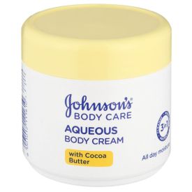 Johnsons Aqueous Body Cream Body Care 24 Hour Moisture Cocoa Butter and Vit E 350ml - 39176