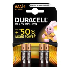 Duracell Plus Aaa Batteries 4 Pack - 46982