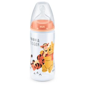 Nuk First Choice Bottle 300ml Silicone Teat Size 1 Winnie Th - 61460