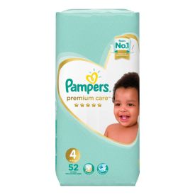 Pampers Premium Care Size 4 Vp - 52's