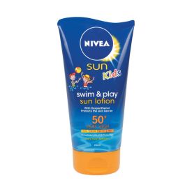 Nivea Sun Kids Swim &amp; Play Sun Lotion Spf50+ Sunscreen 150ml - 94073