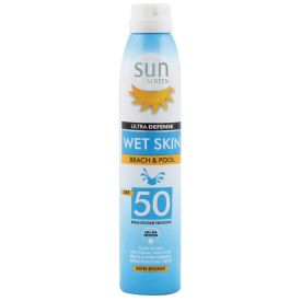 Sunlab Sun Spray Spf50 200ml Beach &amp; Pool Water Resistant Wet Skin - 106599