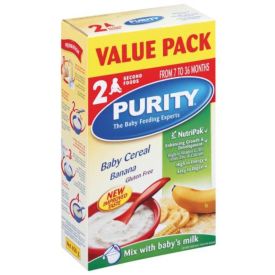 Purity Baby Cereal Banana Flavour 7-36m 450g