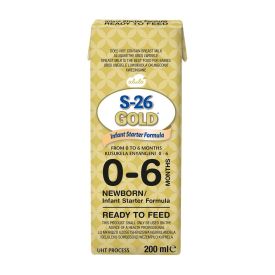 S26 Gold Stage 1 Infant Starter Formula 200ml Ready to Feed - 165394