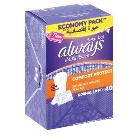 Always Maxi Pliners Normal Uncesnted Fold &amp; Wrapped 40's - 198348
