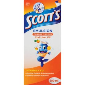 Scotts Emulsion Vitamin Syrup Orange 200ml - 295600
