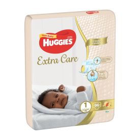Huggies Extra Care Diapers Size 1 96s - 297290