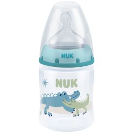 Nuk Temperature Control Bottle 150ml with Size 1 Silicone Teat 0-6m - Boy - 319734