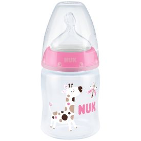 Nuk Temperature Control Bottle 150ml with Size 1 Silicone Teat 0-3m - Girl - 319742