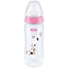 Nuk Temperature Control Bottle 300ml with Size 2 Silicone Teat 6-18m - Girl - 319782