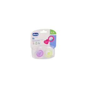 Chicco Physio Air Silicone Soother 6-12m 2 Pack - Pink - 320426