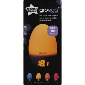 Groegg 2 Colour Changing Room Thermometer and Nightlight