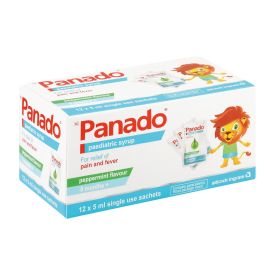 Panado Paediatric Syrup Peppermint Flavour 12x5ml - 332082