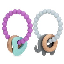 Nuby Silicone and Wood Teether - 416242