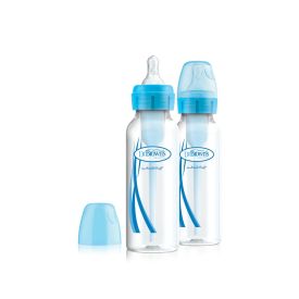 Dr Brown's Narrow Neck Options+ Bottle 250ml, Blue, 2-pack - 319496