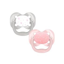 Dr Brown's Advantage Pacifier Stage 1 Pink Stars 2-Pack