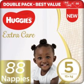 Huggies Bale Extra Care 44 Nappies Size 5 (Two Packs Of Nappies Plus Wipes) - 324541