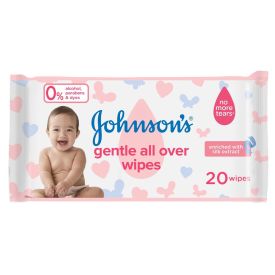 Johnson's Baby Wipes, Gentle All Over, 20 Wipes - 307335