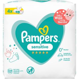 Pampers Baby Wipes Sensitive 4's - 4x56 - 89657
