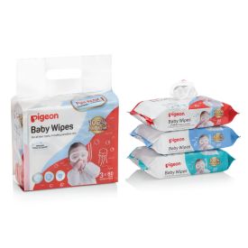 Pigeon Baby Wipes 100% Pure Water3-in-1 Fun Packs 80’s - 39578