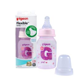 Pigeon Flexible Teat Standard Neck Bottle 120ml 0m+ - Pink