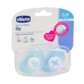 Chicco Physio Air Silicone Soother 0-6m 2 Pack - 320424