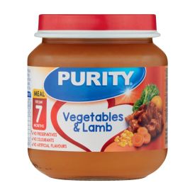 Purity Jar Vegetables &amp; Lamb 125ml from 7 Months - 2023