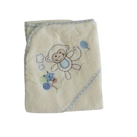 Snuggle Time Delux Embroidered Hooded Towel-naturals - 169820