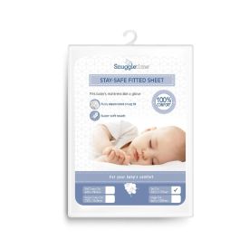 Snuggletime Stay Safe Fitted Sheet- Size: Large Cot